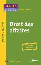 Couverture du livre « Droit des affaires » de Thierry Leobon aux éditions Breal