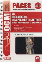 Couverture du livre « Qcm paces ue5 tome2 organisation des appareils et systemes » de Dong C. aux éditions Vernazobres Grego