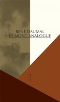 Couverture du livre « Le mont analogue » de Rene Daumal aux éditions Allia