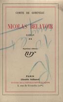 Couverture du livre « Nicolas belavoir » de Arthur De Gobineau aux éditions Gallimard (patrimoine Numerise)