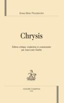 Couverture du livre « Chrysis » de Enea Silvio Piccolomini aux éditions Honore Champion