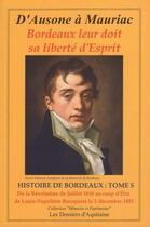 Couverture du livre « Histoire de Bordeaux t.5 » de  aux éditions Dossiers D'aquitaine