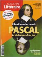 Couverture du livre « Le magazine litteraire n 561 pascal novembre 2015 » de  aux éditions Le Magazine Litteraire