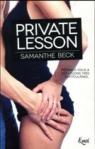 Couverture du livre « Private lesson » de Samantha Beck aux éditions Emoi