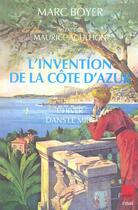 Couverture du livre « L'invention sur la cote d'azur » de Marc Boyer aux éditions Editions De L'aube