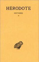 Couverture du livre « Histoires Tome 3 » de Herodote aux éditions Belles Lettres