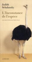 Couverture du livre « L'inconstance de l'espece » de Judith Schalansky aux éditions Actes Sud