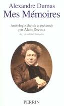 Couverture du livre « Mes mémoires » de Alexandre Dumas aux éditions Perrin