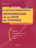 Couverture du livre « Methodologie De La Note De Synthese » de Remy Le Saout aux éditions Vuibert