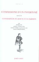 Couverture du livre « Confessions d'un inverti-né ; confidences et aveux d'un parisien » de W./Zola aux éditions Corti