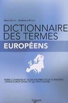 Couverture du livre « Dictionnaire des termes europeens (le) » de Renou aux éditions De Vecchi
