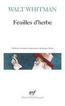 Couverture du livre « Feuilles d'herbe » de Walt Whitman aux éditions Gallimard