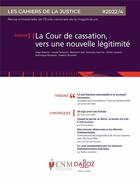 Couverture du livre « Les cahiers de la justice 4/2022. » de  aux éditions Dalloz