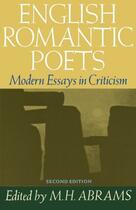 Couverture du livre « English Romantic Poets: Modern Essays in Criticism » de M H Abrams aux éditions Oxford University Press Usa