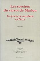 Couverture du livre « Les sorciers du carroi de marlou » de  aux éditions Millon