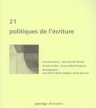 Couverture du livre « Politiques de l'écriture » de  aux éditions Dispute