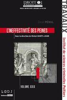 Couverture du livre « L'ineffectivité des peines » de Michel Danti-Juan aux éditions Universite De Poitiers