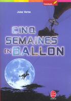 Couverture du livre « CINQ SEMAINES EN BALLON » de Jules Verne aux éditions Le Livre De Poche Jeunesse