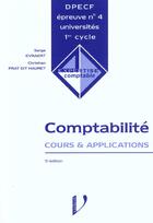 Couverture du livre « Comptabilite ; Cours Et Application ; 5e Edition » de Serge Evraert et Christian Prat-Dit-Hauret aux éditions Vuibert