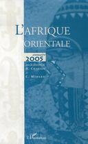 Couverture du livre « L'afrique orientale ; annuaire 2005 » de H Charton et C Medard aux éditions L'harmattan