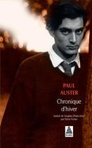 Couverture du livre « Chronique d'hiver » de Paul Auster aux éditions Actes Sud