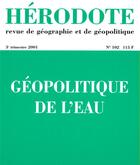 Couverture du livre « REVUE HERODOTE n.102 : géopolitique de l'eau » de Revue Herodote aux éditions La Decouverte