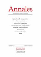 Couverture du livre « Annales. histoire sciences sociales, n 1/2020 - la mort en » de  aux éditions Ehess