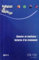 Couverture du livre « Émeutes en banlieues : lectures d'un événement » de  aux éditions Eres