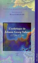 Couverture du livre « Esthétique de johann georg sul » de Bernard Deloche aux éditions Jacques Andre