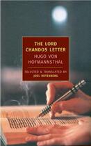 Couverture du livre « The lord Chandos letter » de Hugo Von Hofmannsthal aux éditions 