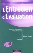 Couverture du livre « L'Entretien D'Evaluation » de Teboul aux éditions Dunod