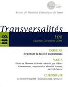 Couverture du livre « Repenser la laïcité aujourd'hui ; droits de l'homme et droits culturels, communauté, singularité et pluralité éthique ; la couture inspirée : un enjeu pour l'art sacré (édition 2008) » de Philippe Capelle aux éditions Desclee De Brouwer