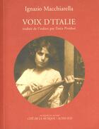 Couverture du livre « Voix d'italie » de Ignazio Macchiarella aux éditions Actes Sud