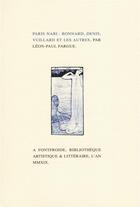 Couverture du livre « Paris nabis » de Leon-Paul Fargue aux éditions Fata Morgana