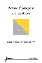 Couverture du livre « Entreprises et pauvretés (Revue française de gestion Vol.36 N° 208-209/Novembre -Décembre 2010) » de David Menasce et Frédéric Dalsace aux éditions Hermes Science Publications