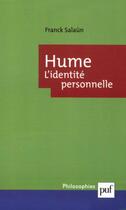 Couverture du livre « Hume. l'identite personnelle » de Franck Salaun aux éditions Puf