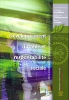 Couverture du livre « Développement durable et responsabilité sociale ; de la mobilisation à l'institutionnalisation » de  aux éditions Ecole Polytechnique De Montreal