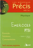 Couverture du livre « Sciences physiques ptsi; cahier d'exercices » de Bergua aux éditions Breal