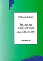 Couverture du livre « Recherches sur les vertus de l'eau de goudron » de George Berkeley aux éditions Cosmogone