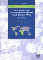 Couverture du livre « Food security agricultural developmentin subsaharan africa building a case for more public support m » de Kidane aux éditions Fao