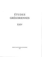 Couverture du livre « Études grégoriennes 1992 » de  aux éditions Solesmes