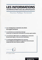 Couverture du livre « Les informations administratives et juridiques ; les consequences statutaires du deces d'un agent territorial » de  aux éditions Documentation Francaise