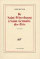 Couverture du livre « De saint-petersbourg a saint-germain-des-pres » de Andre Beucler aux éditions Gallimard (patrimoine Numerise)