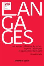 Couverture du livre « Langages n 216 4/2019 les formes reflechies du verbe : aspects theoriques et approches empiriques » de  aux éditions Armand Colin