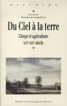 Couverture du livre « Du ciel a la terre » de Pur aux éditions Pu De Rennes