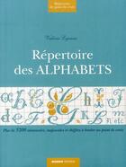 Couverture du livre « Répertoire des alphabets » de Valerie Lejeune aux éditions Mango