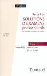 Couverture du livre « Recueil de solutions d'examens professionnels 3 (11e édition) » de Morin/Vion aux éditions Defrenois