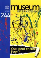 Couverture du livre « Museum international n 244 que peut encore l'art ? dec 2009 » de  aux éditions Unesco