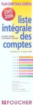 Couverture du livre « Liste Integrale Des Comptes » de Foucher aux éditions Foucher