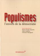 Couverture du livre « Populismes » de Marie-Claude Esposito aux éditions Vendemiaire